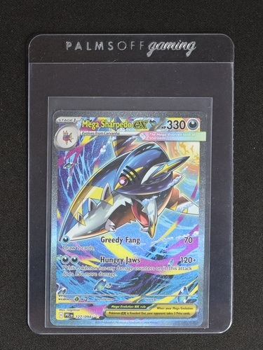 2025 Pokemon Phantasmal Flames #127 Mega Sharpedo EX — front