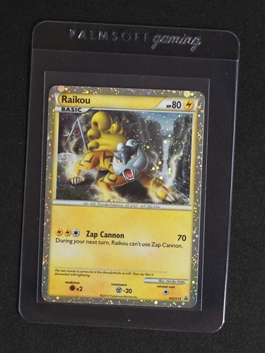 2010 Pokemon HGSS19 Raikou Black Star Promo — front