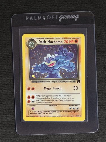 1999 Pokémon Team Rocket #10 Dark Machamp — front