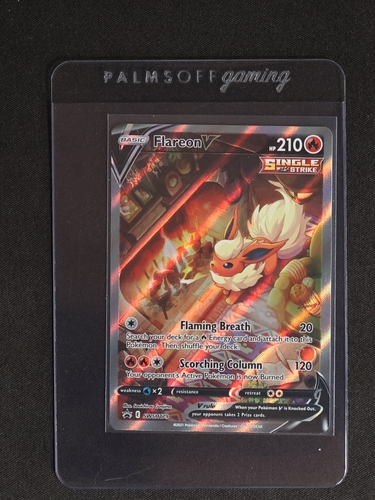 2021 Pokemon SWSH Black Star Promo #179 Flareon V — front
