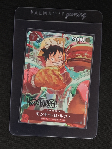 2024 ONE PIECE Card Game P-080 Monkey D. Luffy MOS BURGER Promo — front
