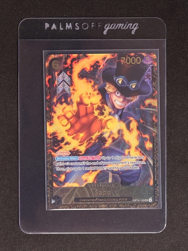 2025 One Piece TCG OP13-120 Sabo Store Treasure Cup Promo — front