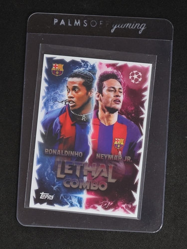 2025 Topps Match Attax #LC-RN Ronaldinho & Neymar Jr Lethal Combo — front