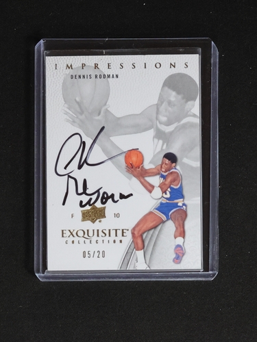 2012 Upper Deck Exquisite Collection Impressions Dennis Rodman #Impressions — front