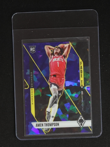 2023-24 Panini Phoenix #21 Amen Thompson Fade To Black Blue Ice — front