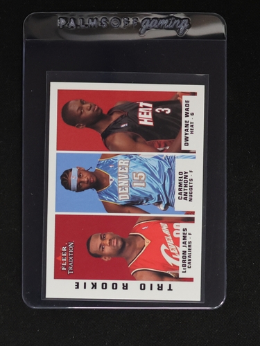 2003-04 Fleer Tradition #300 LeBron James Carmelo Anthony Dwyane Wade Rookie Trio — front