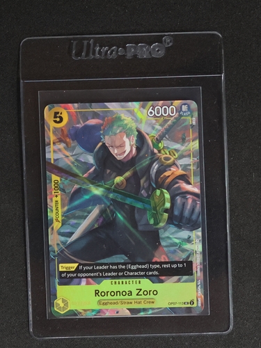 2024 One Piece Card Game #OP07-113 Roronoa Zoro Illustration Box Vol. 3 Promo — front