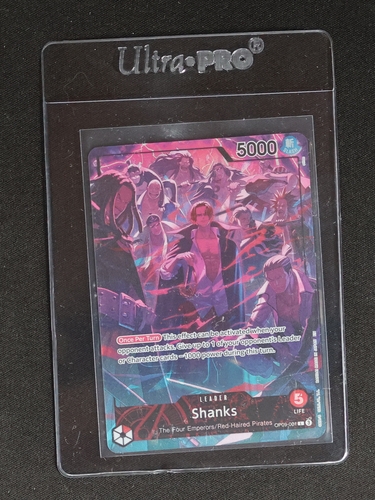 2025 One Piece Card Game OP09-001 Shanks 2nd Anniversary Leader — front