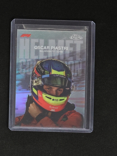 2024 Topps Chrome Formula 1 Helmet Collection #HC-8 Oscar Piastri — front
