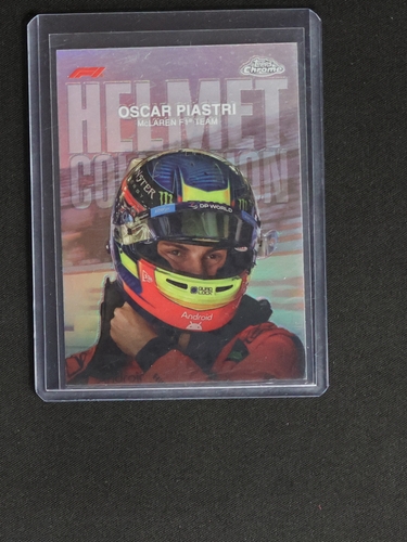 2024 Topps Chrome Formula 1 Helmet Collection #HC-8 Oscar Piastri — front