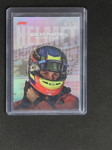 2024 Topps Chrome Formula 1 Helmet Collection #HC-8 Oscar Piastri — front