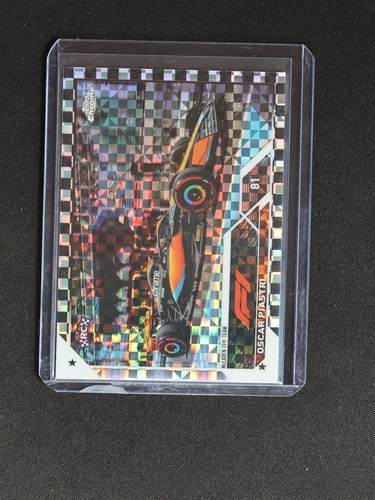 2023 Topps Chrome Formula 1 #42 Oscar Piastri Rookie Checker Flag — front