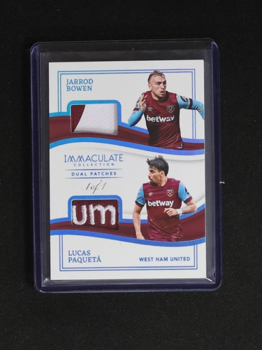 2023-24 Panini Immaculate Dual Patches #Jarrod Bowen & Lucas Paquetá West Ham United — front