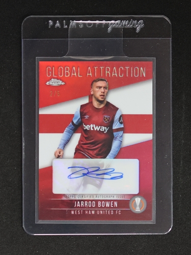 2023-24 Topps Chrome #GAA-JB Jarrod Bowen Global Attraction Auto — front