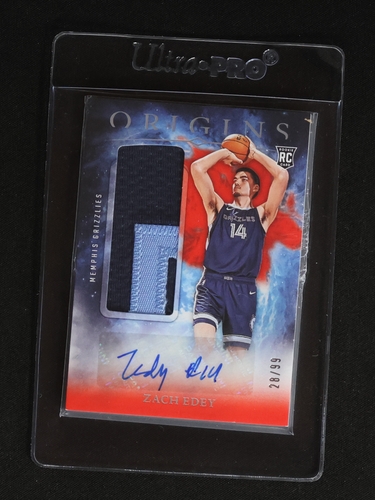 2024-25 Panini Origins Rookie Jersey Autographs Zach Edey #RJA-ZEG — front
