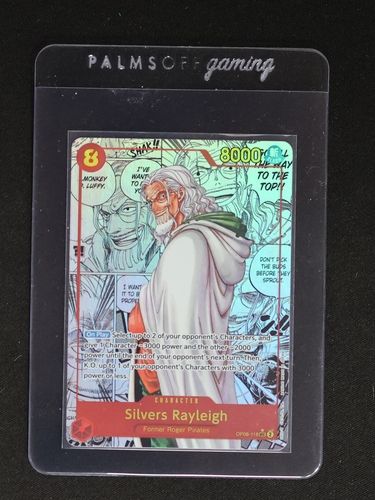 2024 One Piece OP08-118 Silvers Rayleigh Two Legends Manga Alternate Art — front