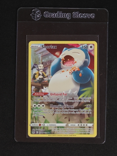 2022 Pokemon Sword & Shield Lost Origin #TG10/TG30 Snorlax Trainer Gallery — front