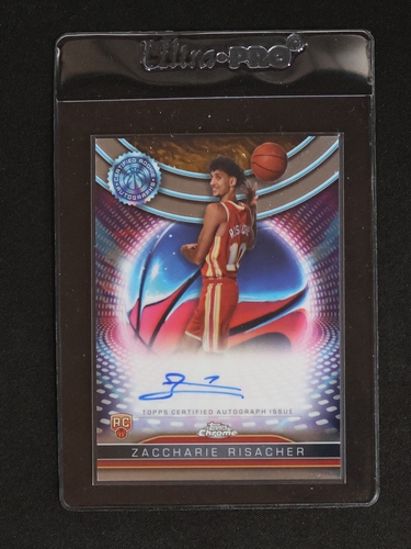 2024-25 Topps Chrome Certified Rookie Autographs Zaccharie Risacher — front