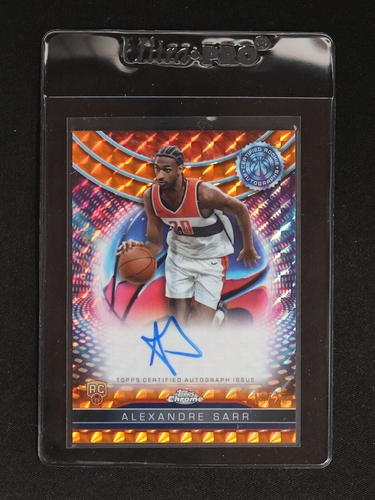 2024-25 Topps Chrome Certified Rookie Autographs Alexandre Sarr — front