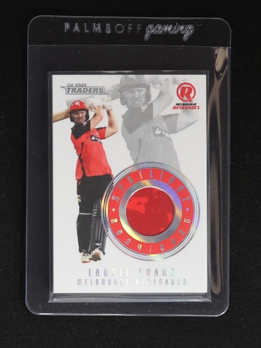 2024-25 Cricket Traders Spotlight Jersey Patch Silver #SS05 Laurie Evans — front