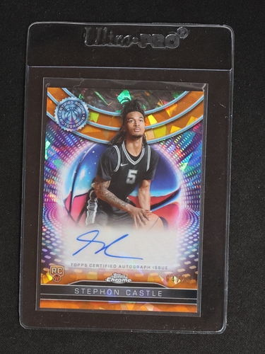 2024-25 Topps Chrome Certified Rookie Autographs #TCRA-SC Stephon Castle — front