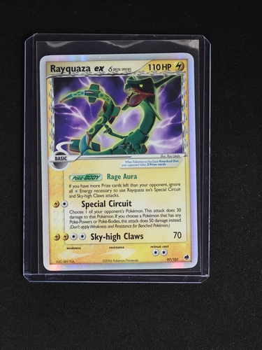 2006 Pokemon EX Dragon Frontiers #97 Rayquaza ex — front