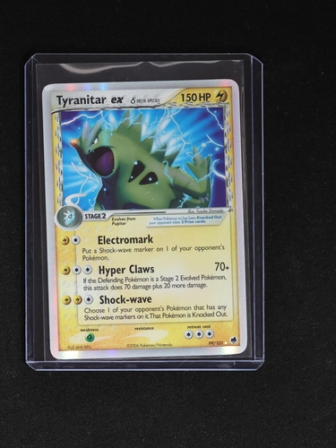2006 Pokemon EX Dragon Frontiers #99 Tyranitar ex — front