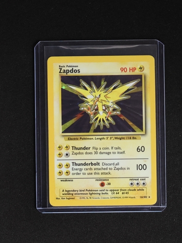 1999 Pokémon Base Set #16 Zapdos — front