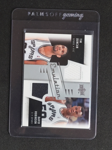 2008 Upper Deck Emulation Dual Memorabilia #E-DR Tim Duncan / David Robinson — front
