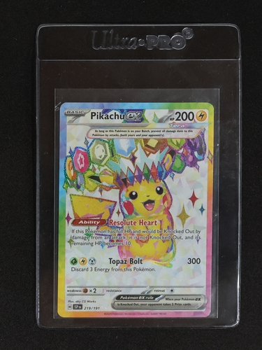 2024 Pokémon SV08 Surging Sparks #219 Pikachu ex — front