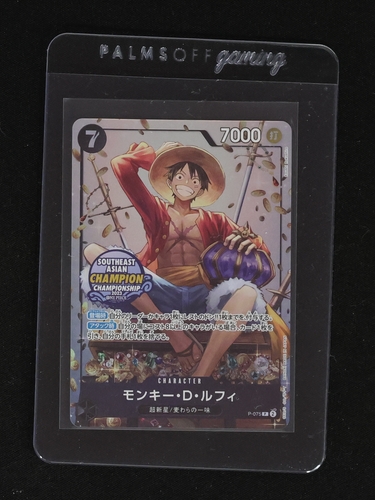 Monkey D. Luffy P-075 Southeast Asia Champion Championship 2023 Exclusive Promo — front