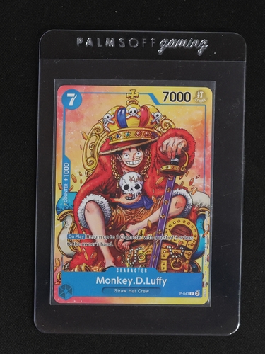 2024 One Piece TCG P-043 Monkey D. Luffy 2nd Anniversary Stamped Promo — front