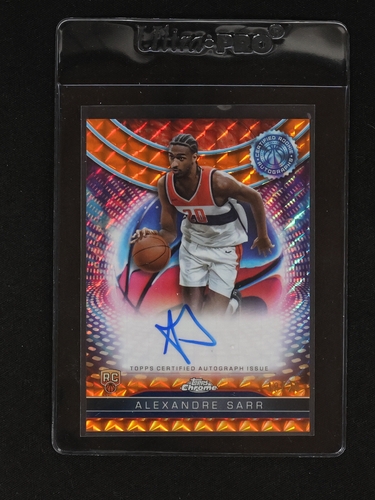 2024-25 Topps Chrome Certified Rookie Autographs Alexandre Sarr — front