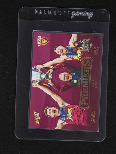 2022 Select NRL Brisbane Lions Premiers #PCG25 Lachie Neale Chris Fagan — front