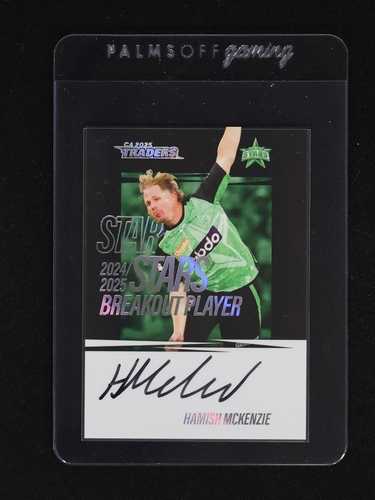 2025-26 Cricket Traders Breakout Player Black Signature #BOS07 Hamish McKenzie — front
