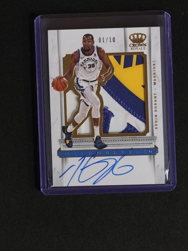 2017 Panini Crown Royale Silhouettes Auto Patch Kevin Durant #/10 — front