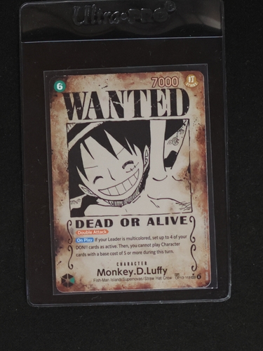 2025 One Piece TCG OP13-118 Monkey D. Luffy Wanted Poster — front