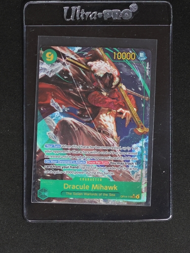 One Piece TCG OP14-119 Dracule Mihawk Alternate Art The Azure Sea's Seven — front