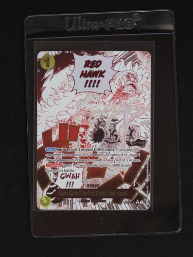 2025 One Piece Card Game OP11-114 Gum-Gum Fire-Fist Pistol Red Hawk (Alternate Art) — front