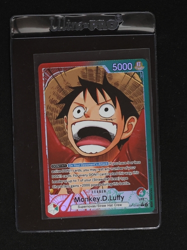 2025 One Piece TCG OP13-001 Monkey D. Luffy Alt Art Leader Carrying On His Will — front