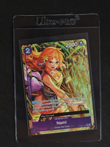 2025 One Piece OP11-A Fist of Divine Speed Alternate Art #054 Nami — front