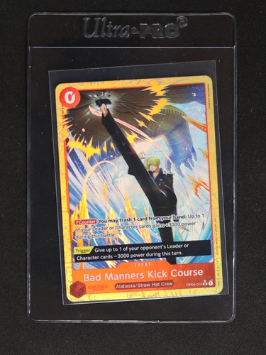 One Piece Card Game OP04-016 Bad Manners Kick Course (Alternate Art) — front