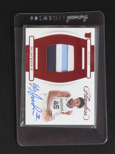 2023-24 Panini Flawless Patch Auto Ruby /15 G.G. Jackson II — front