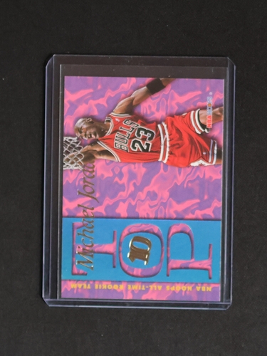 1995-96 SkyBox Hoops #AR7 Michael Jordan Top 10 All Time Rookie Team Insert — front