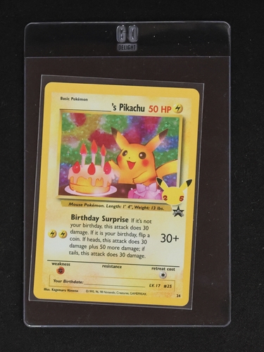 2021 Pokemon Celebrations Birthday Pikachu #24 — front