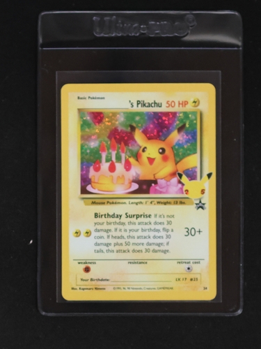 2021 Pokémon Celebrations Classic Collection #24 Birthday Pikachu — front