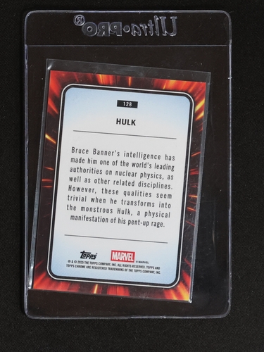 2025 Topps Chrome Marvel #128 Hulk — front