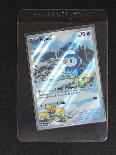 2023 Pokémon TCG Phantasmal Flames #098 Piplup Illustration Rare Holo — front