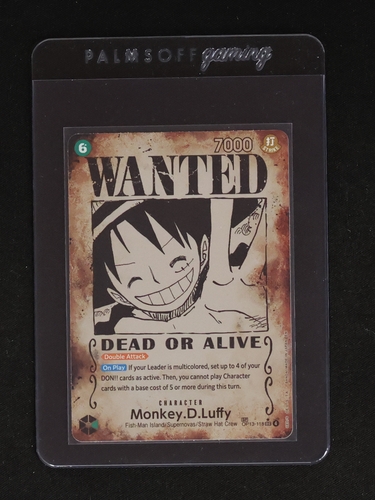2025 One Piece Card Game OP13-118 Monkey D. Luffy Wanted Poster — front
