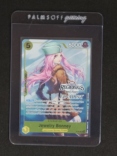 2025 One Piece P-085 Jewelry Bonney Regional Finalist Promo — front
